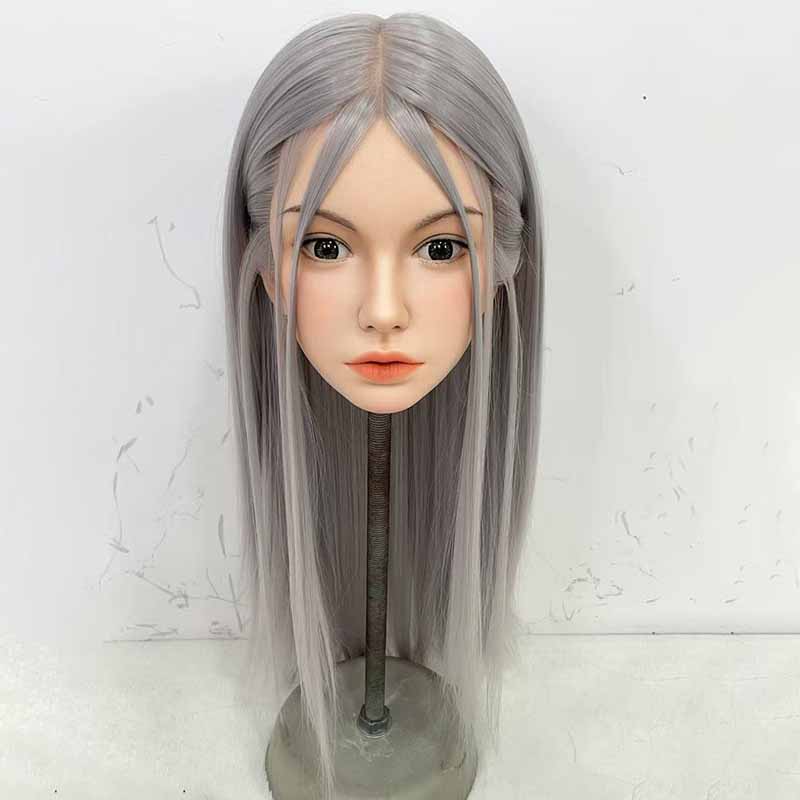 Ultra-realistic Silicone Hand-implanted Hair Semi-permanent Makeup Oral Sex  Head (detachable) Suitable for 135-172cm Sex Love Doll Accessory