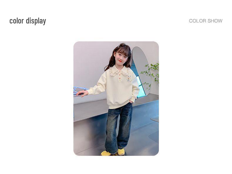 Girls' Cartoon Hooded Sweatshirt - Trendy & Cute Spring/Autumn Clothing for Small to Medium Children