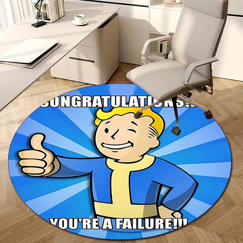 1pc NUKA-BOMBS Fallout1 Design Printed Area Round Carpet for Bedroom Living Room Home Decor Rugs Mat Non Slip Mat Rug for Bedside