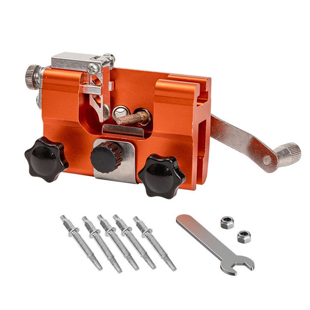 

Portable Handheld Oil Saw Chain Grinder, New Small Orange Model with 4 Grinding Rods, Easy To Use And Store помаранчевий