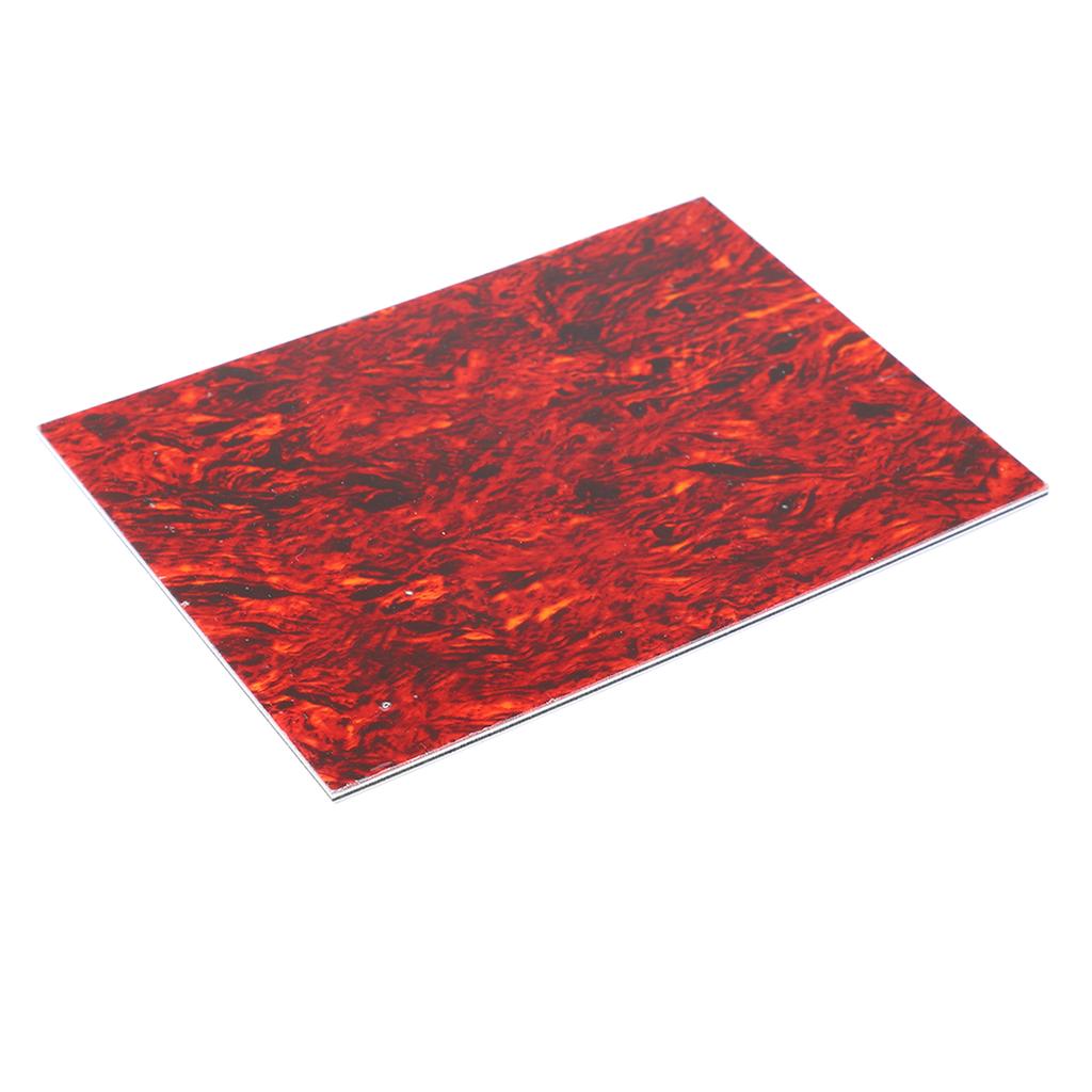 Guitar Pickguard PVC Celluloid Portable Electric Bass Scratch Plate Cover Backplate Sheet Red Armour