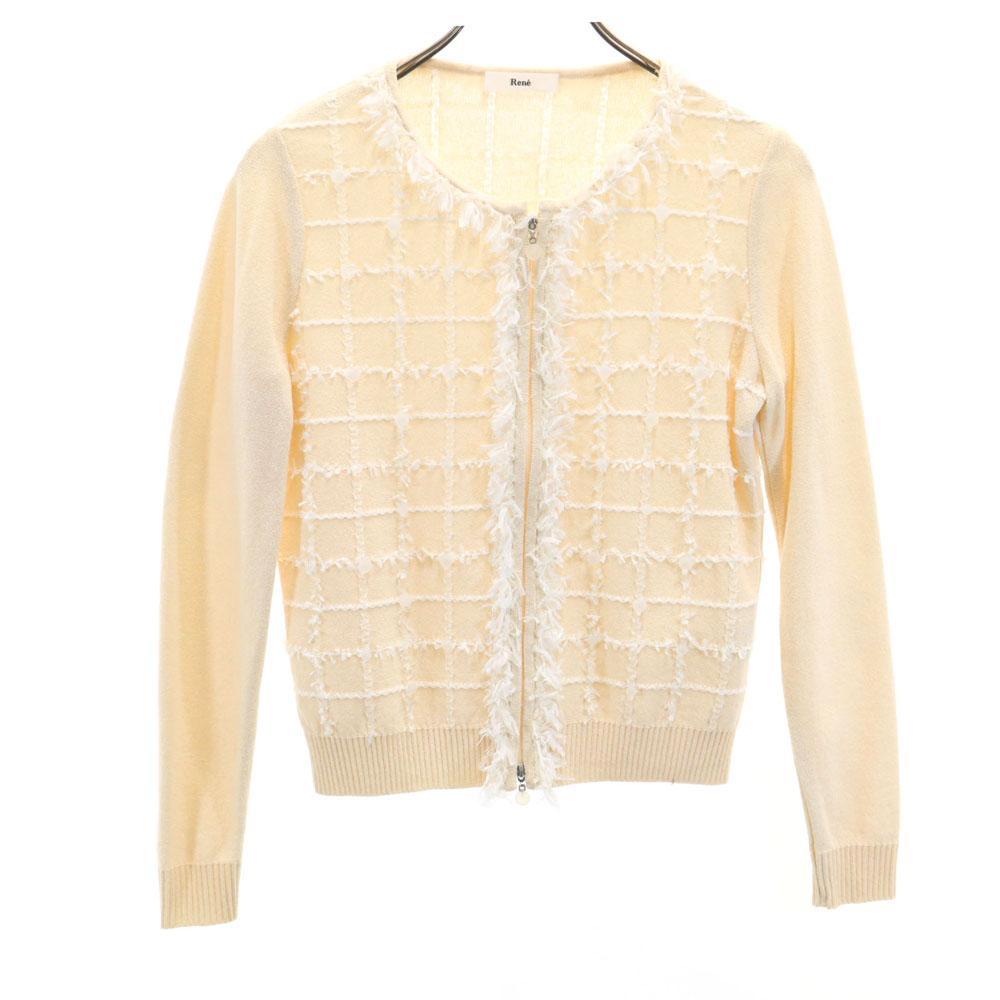 

Rene made in Japan Long sleeve Zip up cardigan 36 beige Women Used