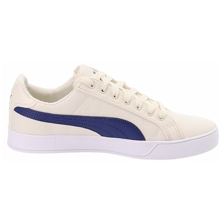 Puma Smash Vulc Canvas Retro Casual Comfortable Durable Low-Top Skate Shoes Unisex Sneakers Beige 374754-06