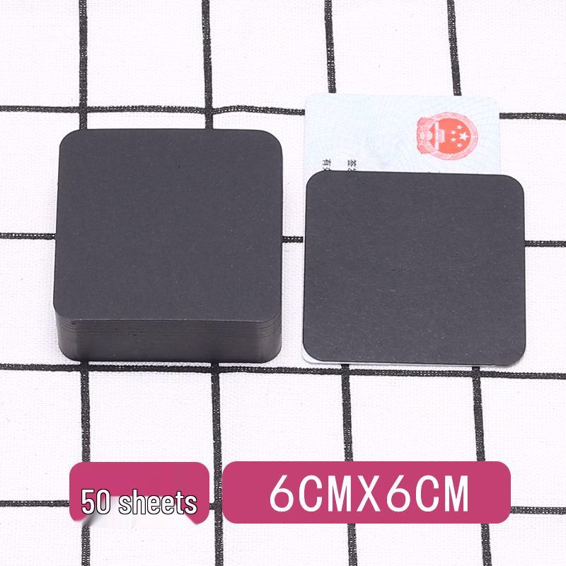 Black 350g Square Oil Pastel Art Card - Handmade Hard Paper Wrap