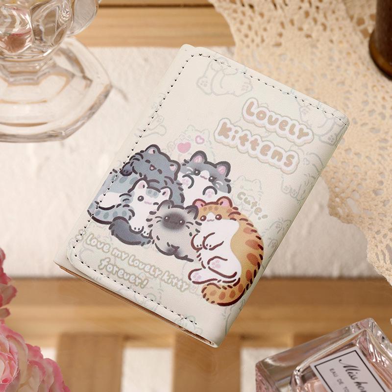 New Girl Spring Picnic Series Cute Cartoon Wallet - Anti-Demagnetization Multi-Card Slot Design for Students
