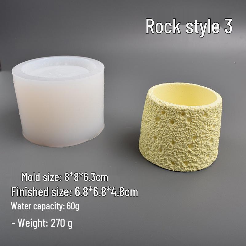 Multi-Style Silicone Mold for DIY Aroma Cup Candles, Chocolate, and Rock Cement Flower Pots