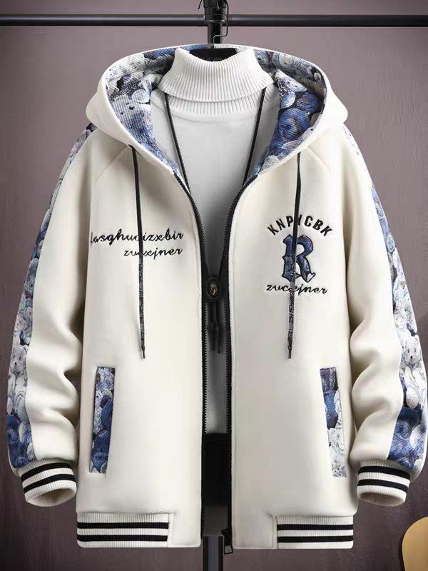 Men's Hip-Hop Hooded Jacket - Trendy Hong Kong Style, Loose Fit, Plus Size, Perfect for Spring and Autumn