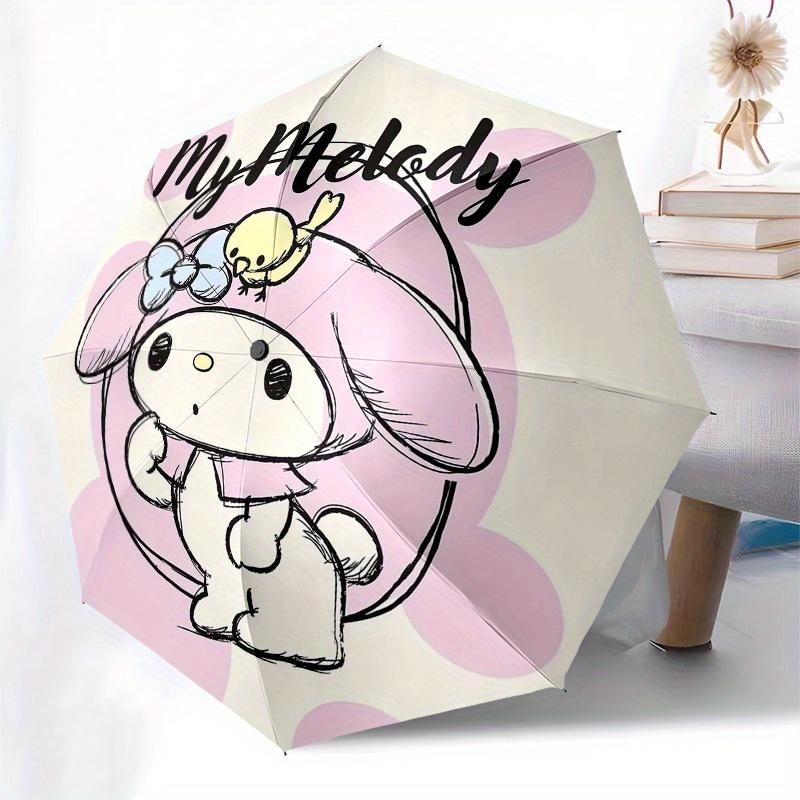 1pc My Melody Cute Illustration Umbrella with Plastic Handle,Suitable for All Seasons Home Travel Outdoor UmbrellaSanlio339