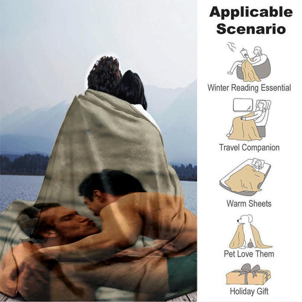 Ocean Kiss Romance Blanket Soft Throw Blanket For Home Bedroom Bed Sofa Travel Office Solid Christmas Blanket