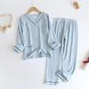 Yume Pajamas Double Gauze Pajamas for Roomwear for Long Marshmallow Sensitive Light Kids, Children, Cotton, Spring/Summer, Autumn/Winter, V-neck,