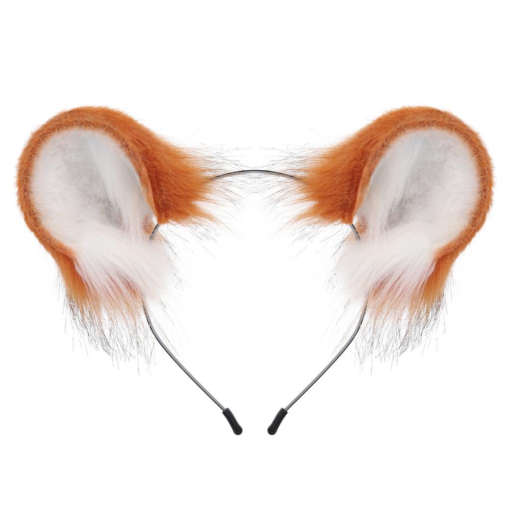 Halloween handmade plush simulated mouse ears cos animal ears and tail set cute animal ears headband headdress