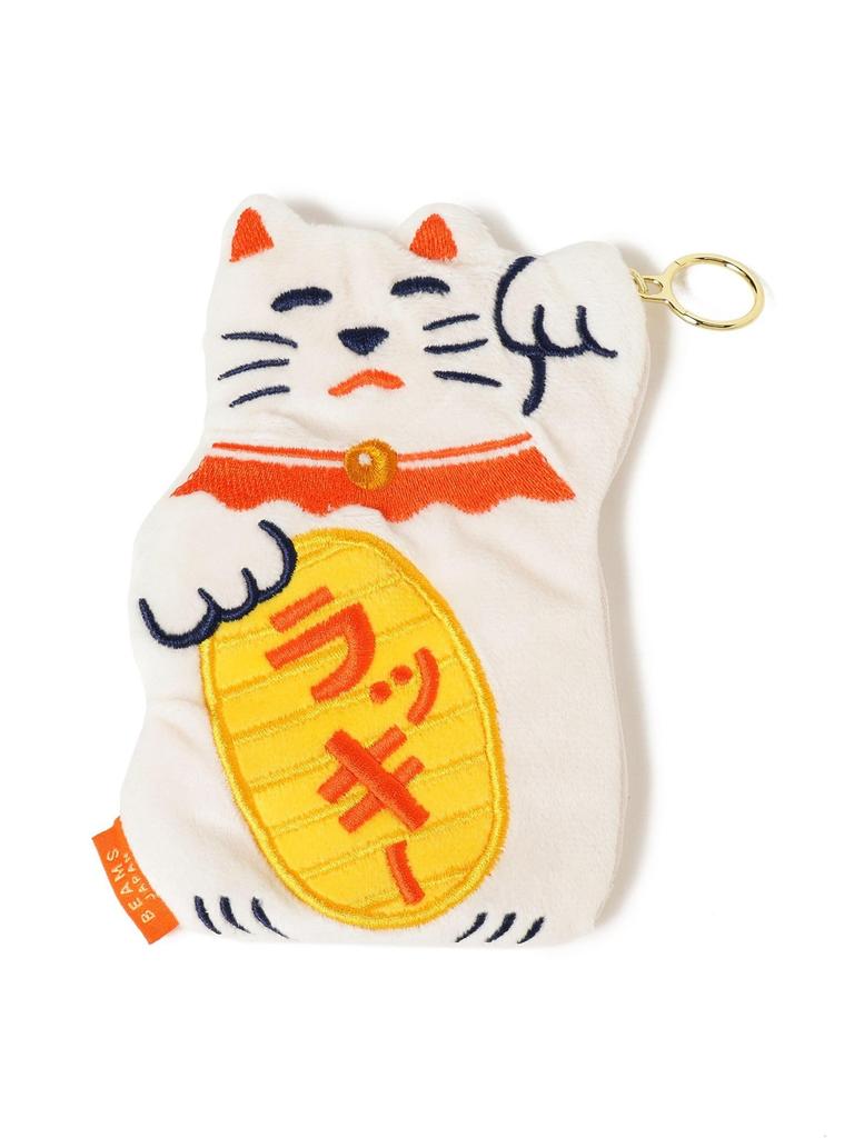 Beams Japan Wallets & Pouches [Special Order] New Retro Maneki-neko Pouch In White