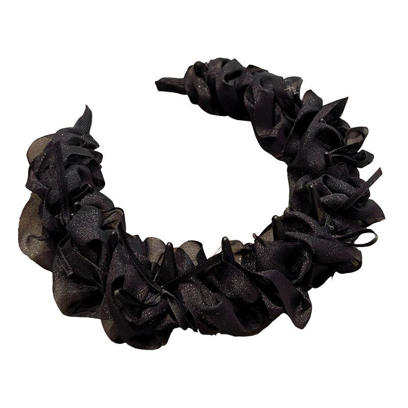 High-End Women's Bow Headband with Teeth - 2025 Face Washing & Hair Pressing Accessory
