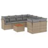 VidaXL Salon de Jardin avec Coussins 9 pcs, Canapés de Terrasse, Ensemble de Meubles de Patio, Mobilier d'Extérieur, Mélange 3255863
