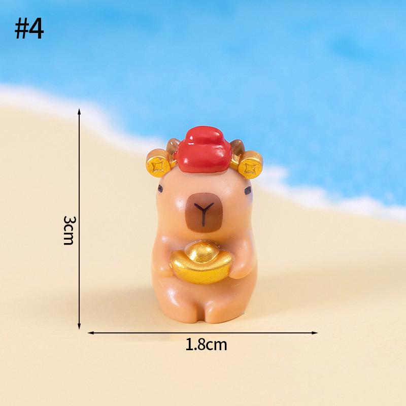 Miniature Capybara Mini Kapibare Action Figures Hot Capybara Model Home Decoration Kids Gift Diy Micro Landscape Ornament