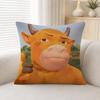 Cute Fictional Character Niulai Soft Plushs Fluffy Throw Pillow Cases For Sofa Bedroom Home Decor