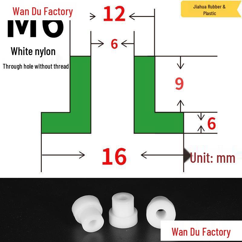 T-Shaped Nylon Insulating Bushing Spacer for M3-M35 Threads