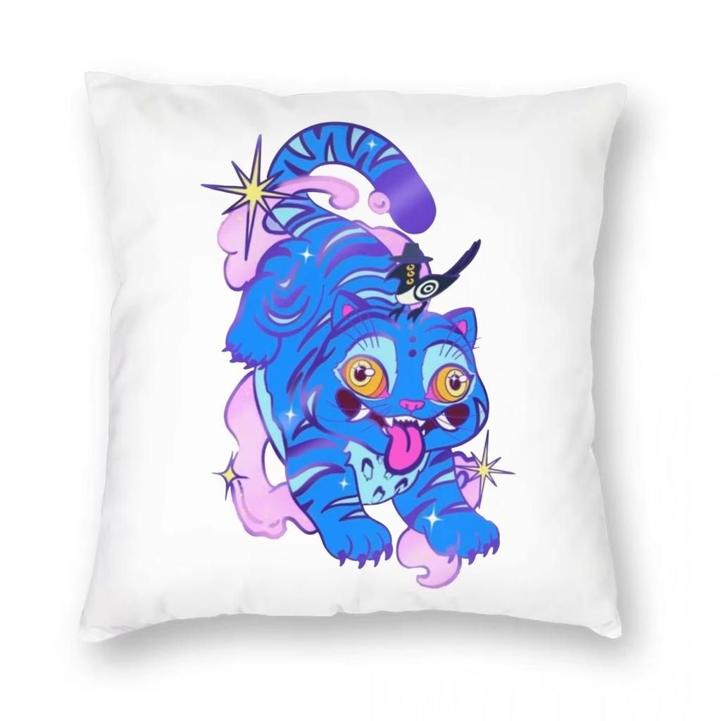Kpop Demon Hunters Baby Saja Cartoon Decorative Home Double-Sided Print Square Pillow Bedroom Room Decoration Pillowcase Gift