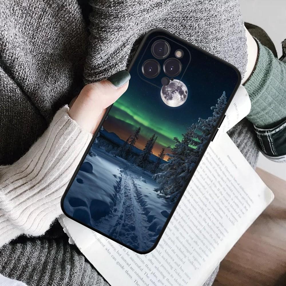 Beautiful Northern Lights Phone Case For IPhone 16 15 8 7 6 6S Plus X SE XR XS 14 11 12 13 Mini Pro Max Mobile Case