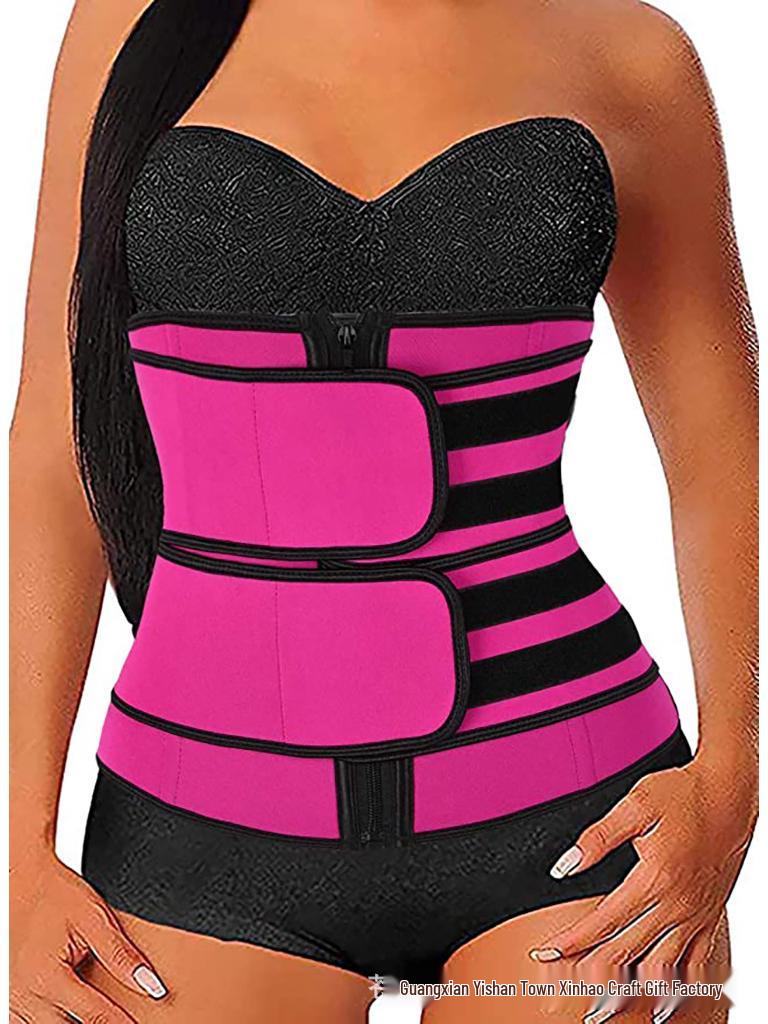 Adjustable Waist Cincher: Three-Row Buckle Tummy Control Belt with Back Support