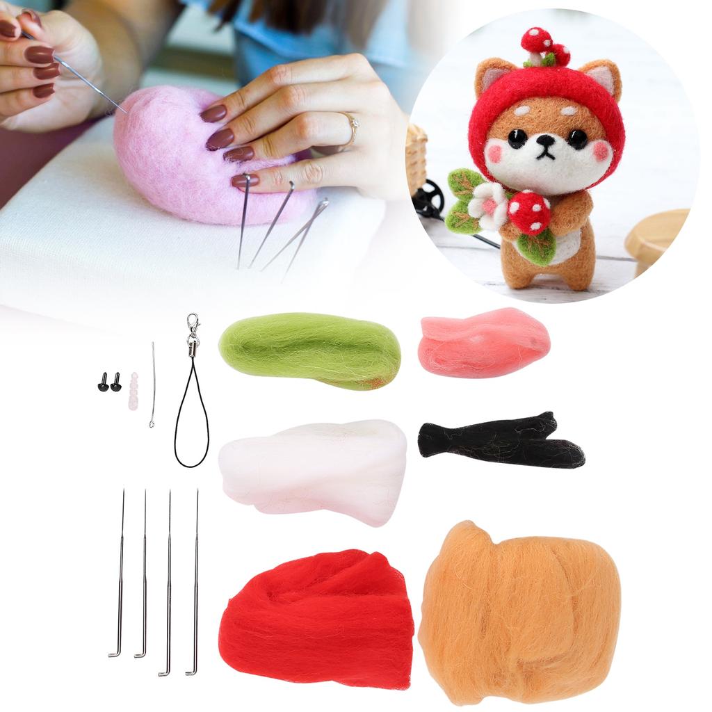 Nadelfilz-Set DIY Wollfilz Basteln Niedlicher Hund für Anfänger Handgemachte Accessoires