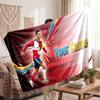Cristiano Ronaldo Personalized Fleece Blanket With Football Logo, Custom Name Text Soft Warm Home Throw Blanket