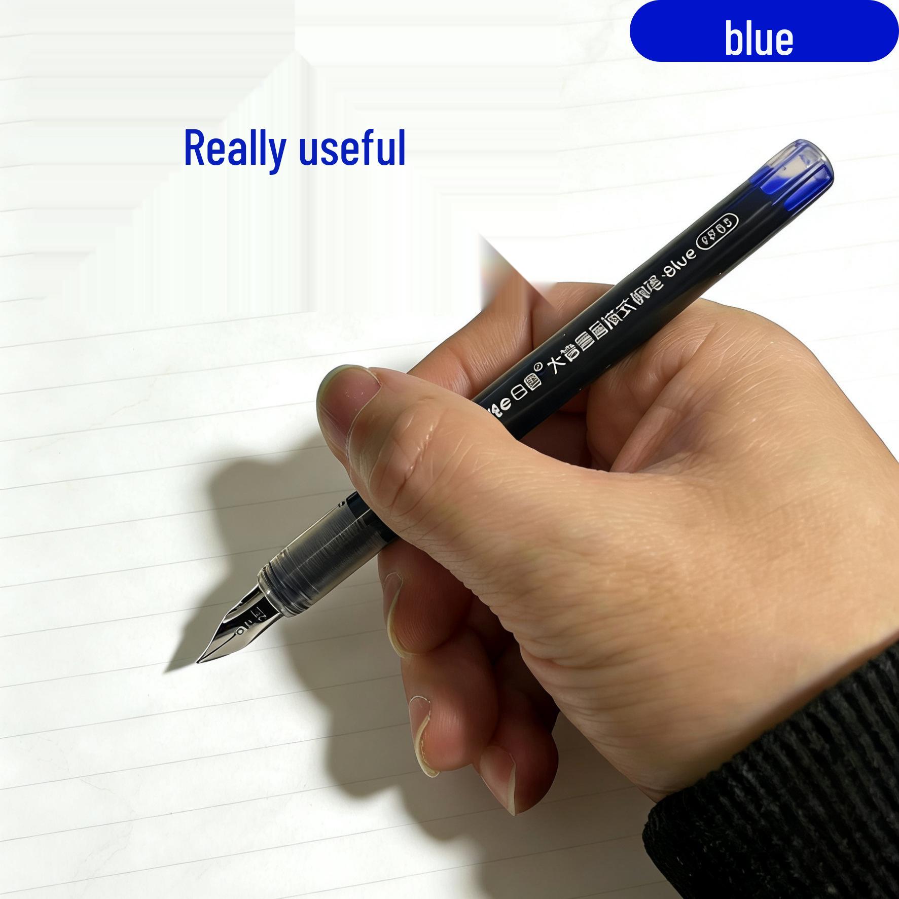 

Перьевая ручка Bai Xue с прямым заполнением для 3-4 классов: Детская ручка для практики каллиграфии, увеличенная емкость, картридж не требуется Single Pen