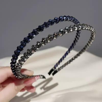 Fashion Crystal Bezel Crăciun pentru femei Bentiță pentru fete Benzi de păr de epocă Bandă pentru păr pentru petrecere de nuntă Accesorii pentru păr