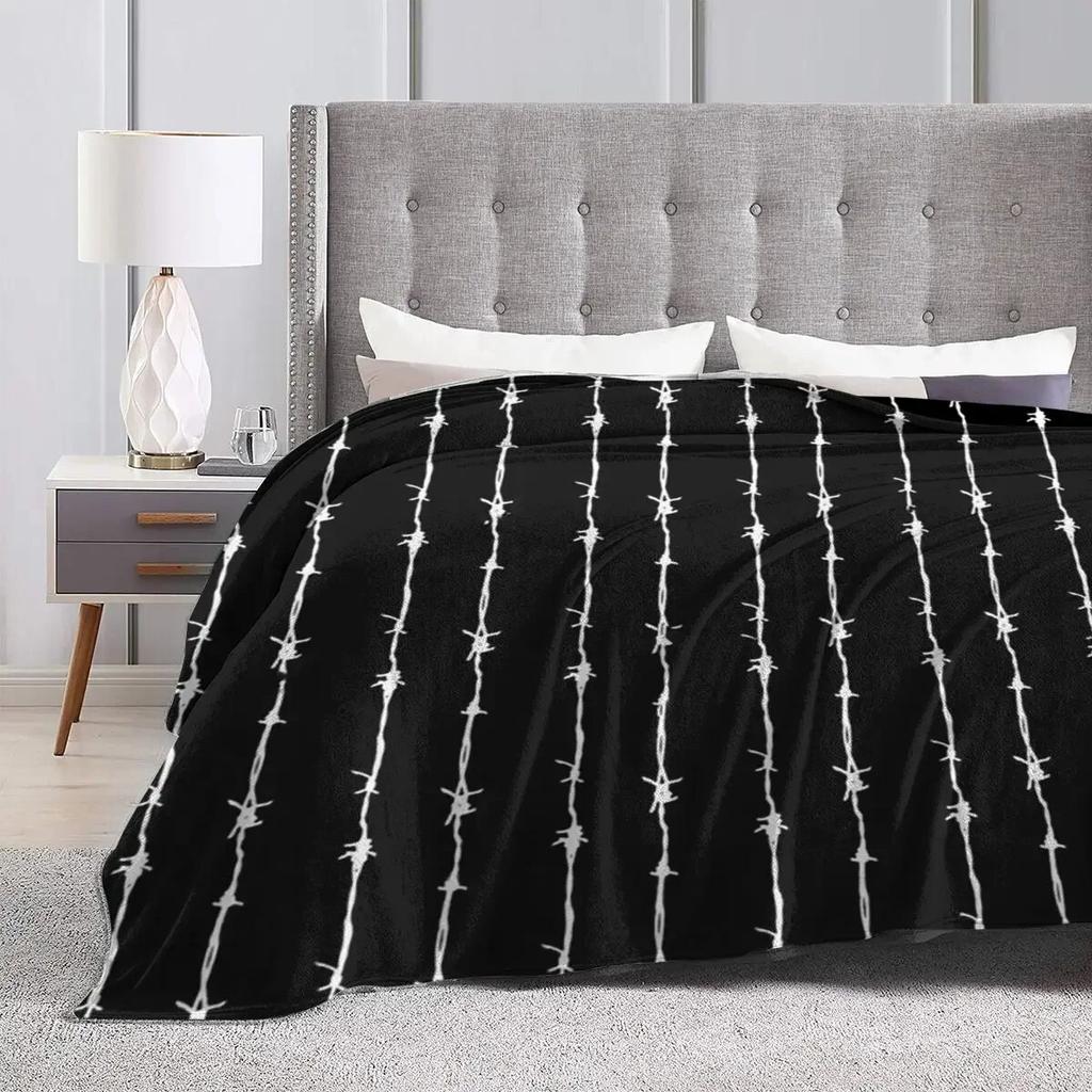 Barbed Wire Blanket Soft Warm Flannel Throw Blanket Cover for Bed Living Room Picnic Travel Home Couch