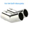 Muffler Tips For VW Golf 4 Bora Jetta Car Exhaust Tail Pipe Dual Pipes Stainless Steel Exhaust Tailpipes