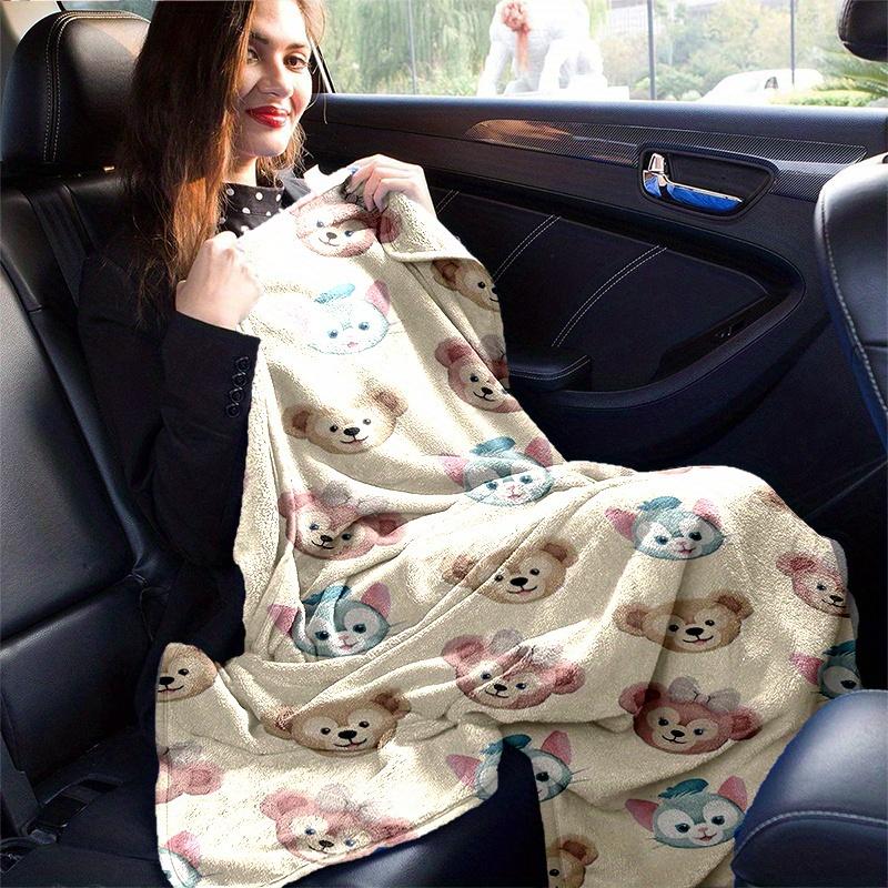 1pc, Duffy and Friends (6) Home Decor Flannel Blanket Perfect Gift for Bedroom, Living Room, Travel, Camping, Car