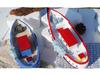 Painted Resin Small Boat Ornament for Home or Children's Room Decor, Seaside Travel Souvenir