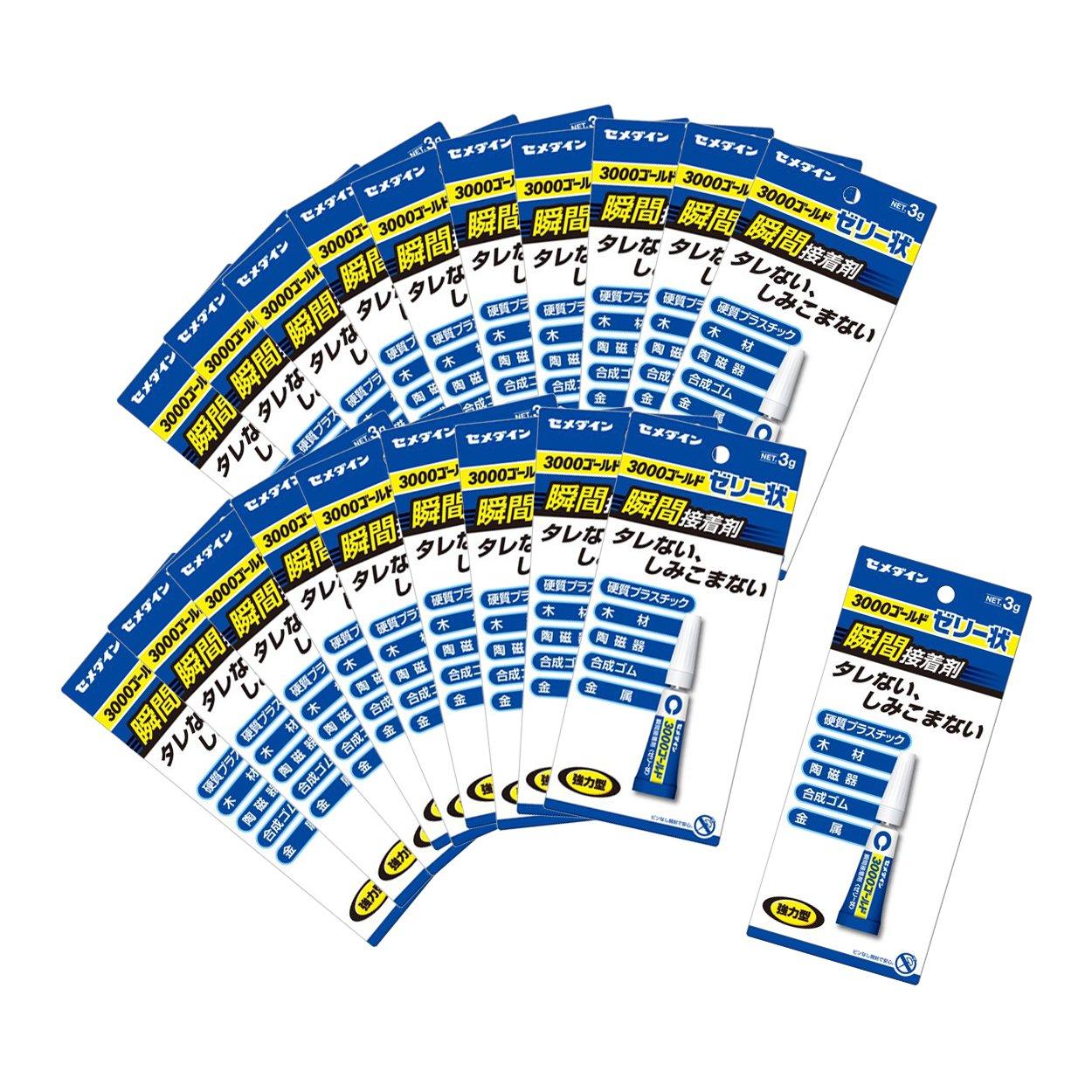 

Cemedine Моментальный клей 3000 Золотой 3г Набор из 20 Желеобразный Не капающий Не оставляющий пятен CA-065 золотой