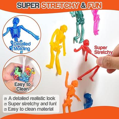 5/20pcs Elastic Skeleton Sticky Wall Doll Toy Elastic Skeleton Wet Sliding Toy Set Suitable for Party Halloween Happy Small Gift