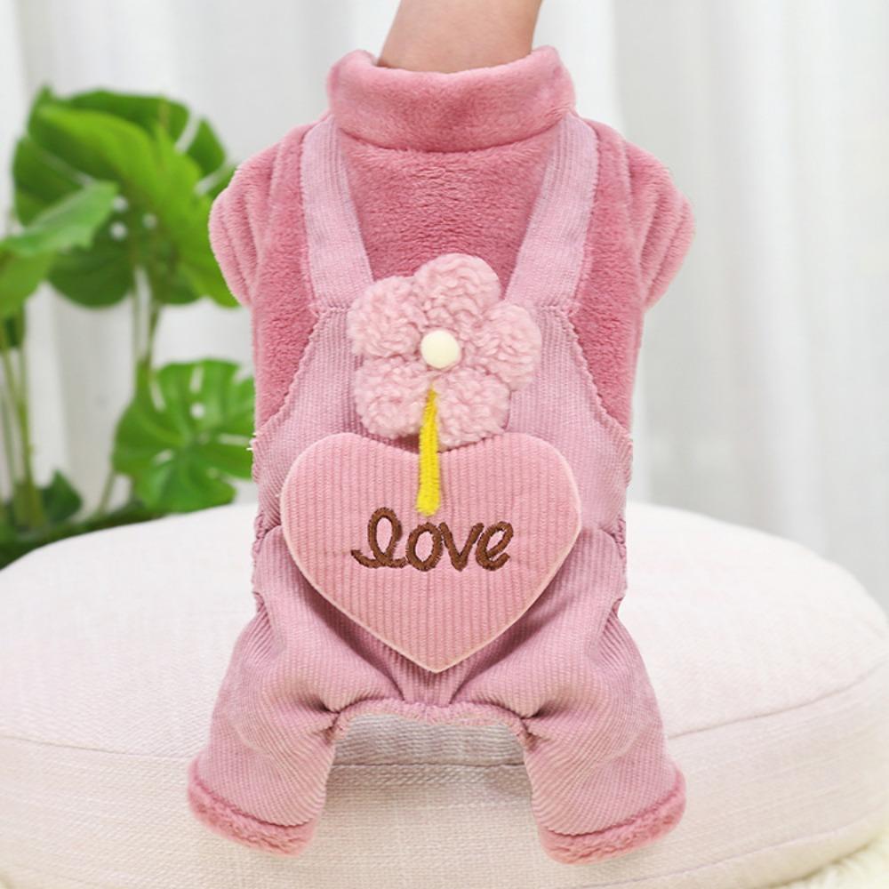 Autumn and winter teddy small and medium-sized dog dog Bigbear pet cat thickened cat warm four-legged dog clothing supplies