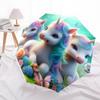 1pc Unicorn Fantasy Garden Umbrella with Plastic Handle,Suitable for All Seasons Home Travel Outdoor UmbrellaDD1417