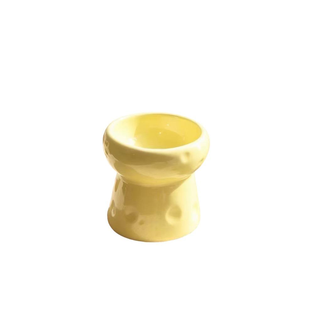 Not Easy To Knock Over Ceramic Cat Feeder Large Diameter High Foot Dog Food Basin Puppies