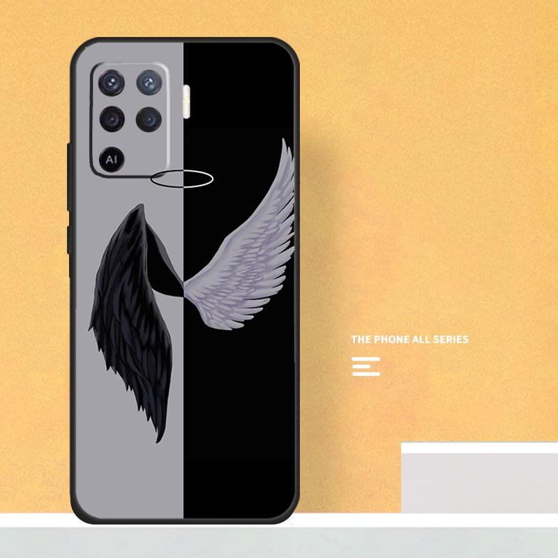 Devil Angel Case For Oppo A80 A60 A40 A6 A5 Pro A15 A16 A17 A57 A94 A74 A54 A76 A96 A18 A38 A58 A78 A98