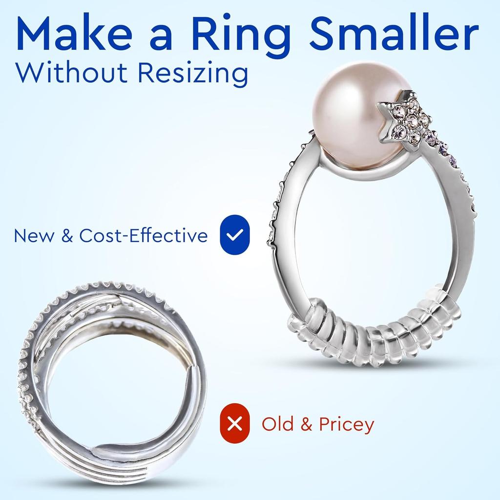 4/8/16 PCS Invisible Ring Sizers – Adjustable Spacers for Loose Rings, Fits Bands Up To 6mm (Reduces 0.5–1.5 Sizes)