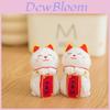 Wooden Lucky Cat Figurine With Modern Minimalist Design For Home Office Decor And Gift Giving