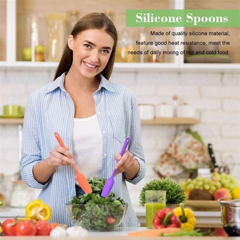 Extended Baking Scraper Integrated Mixing Spoon Portable Jam Spatula  Kitchen Baking Tool