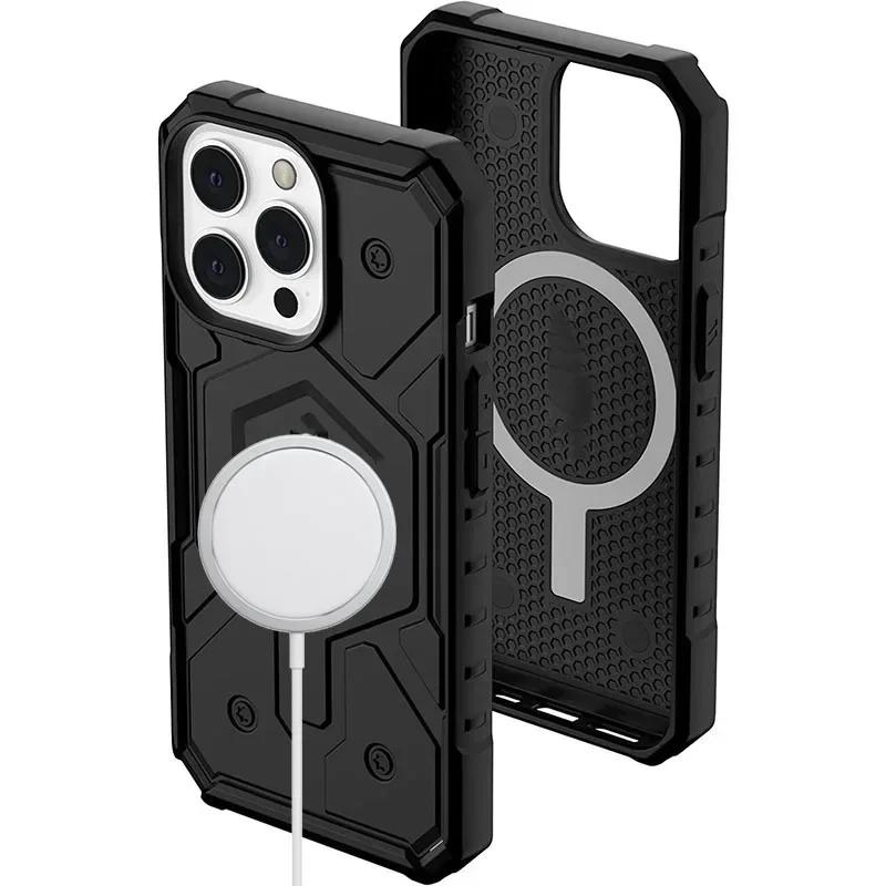 

Чохол Urban Armorg Pathfinder MagSafe для Apple iPhone 16 Pro Max Plus 15 14 13 12 Ori Ударостійкий міцний чохол із бездротовою зарядкою For iPhone 16 Pro Max чорний