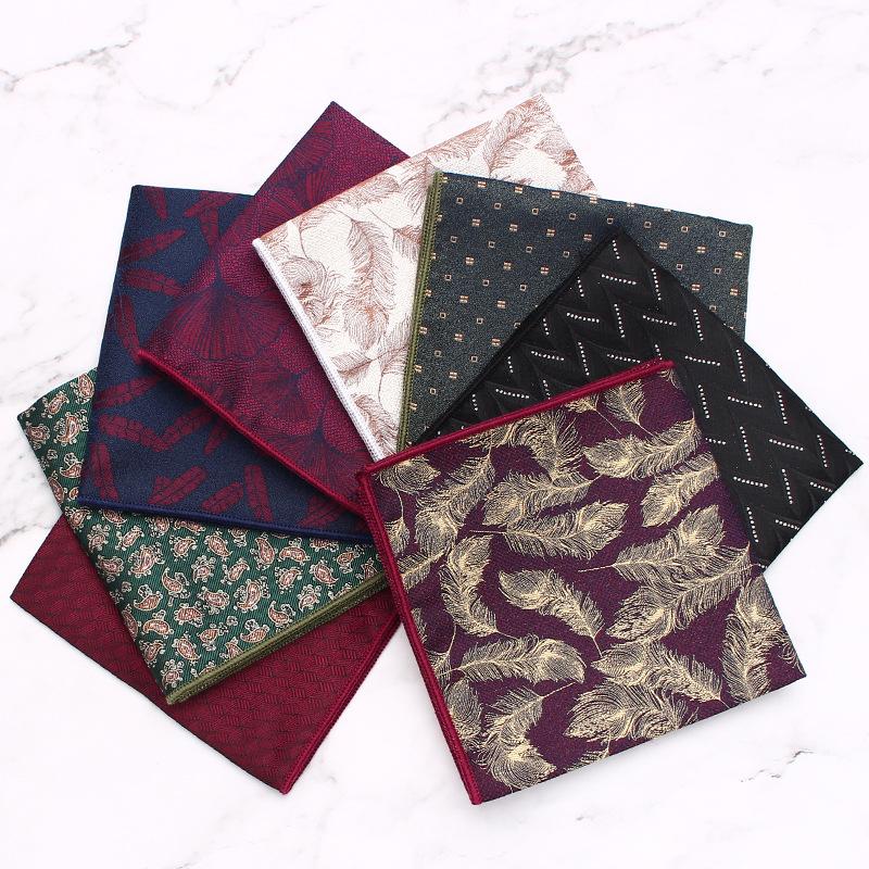 Men'S Pocket Towel Polyester Suit Dress Chest Towel Multi-Color Handkerchief Geometry Square Towel Source Sales