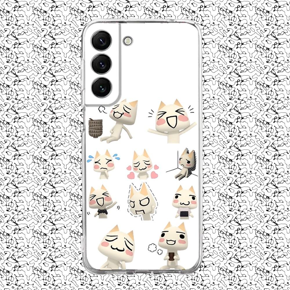 Cute T-Toro I-Inoue Cat Phone Case Silicone For Samsung S30,23,21,22,20 FE lite,S10,9,PIus Note20ultra Soft Transparent