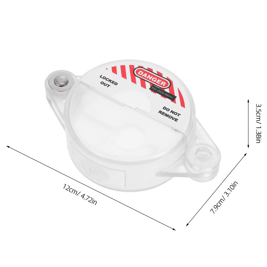 Transparent Outdoor Valve Lock for Water Spigot Faucet Knob Gas Pipe Valve 25-64Mm Heavy Duty Industrial Safety Lockout Device