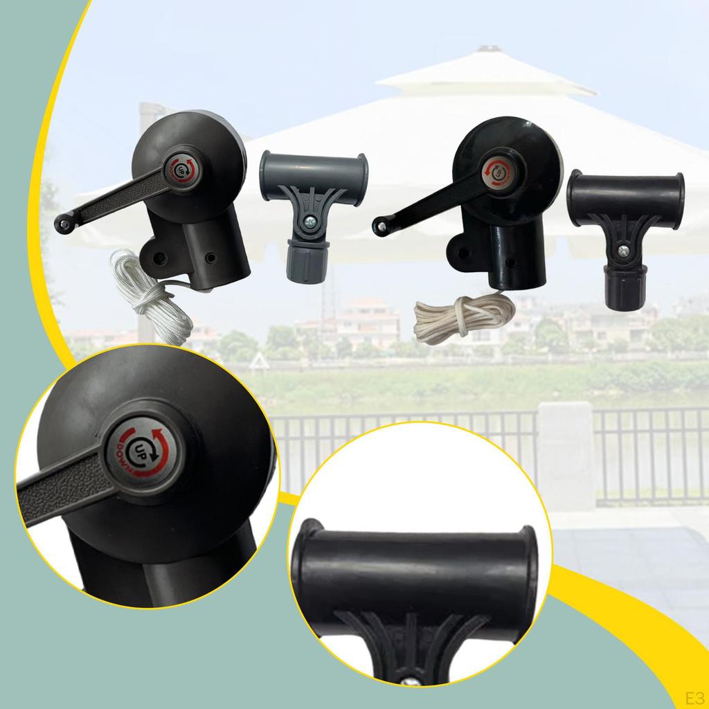 Deck Umbrella Crank Handle Bracket Steering Assembly Leisure Shade Attachment for