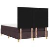 Box Spring Bed with Headboard Dark Brown 190 x 140 cm Fabric