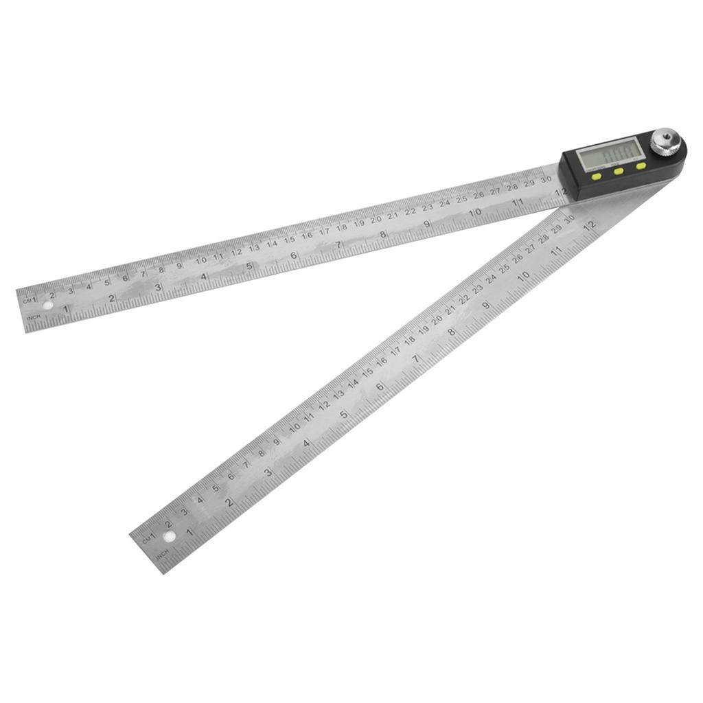 Digital Goniometer, Protractor, Miter Gauge, Ruler, 0.300mm, Electronic Stainless Steel Protractor, Digital, with LCD Display, for Easy and Accurate M