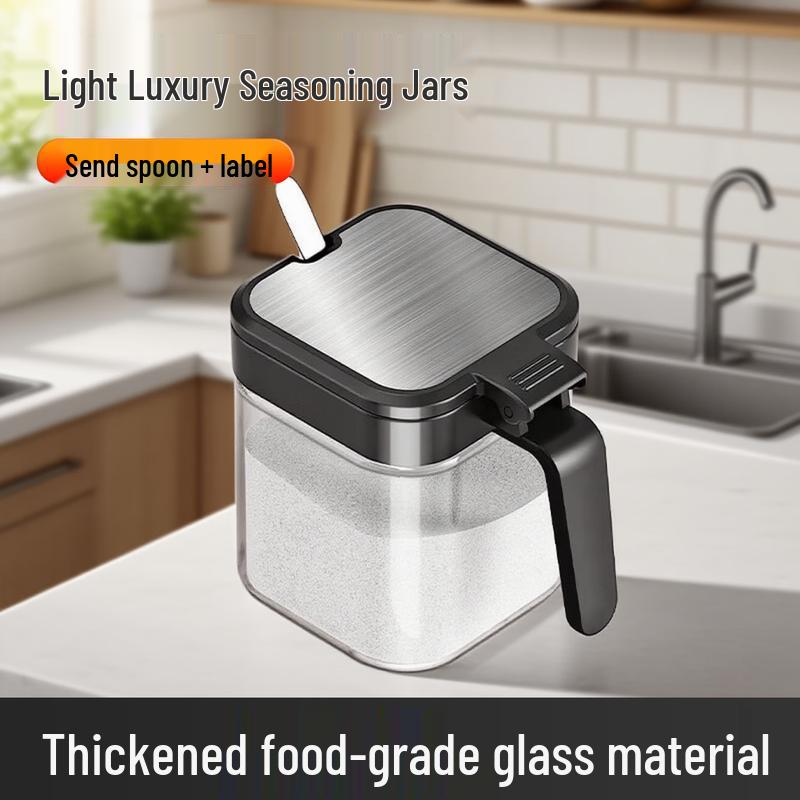 Japanese Style Glass Spice Jars & Seasoning Boxes