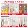 5/10/20pcs Adhesive Hooks for Hanging on Wall or Ceiling, Heavy Duty, Clear, Damage Free, Stick on Hangers for Kitchen Bathroom